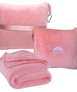 Manta de viaje premium y suave BlueHills en funda suave con