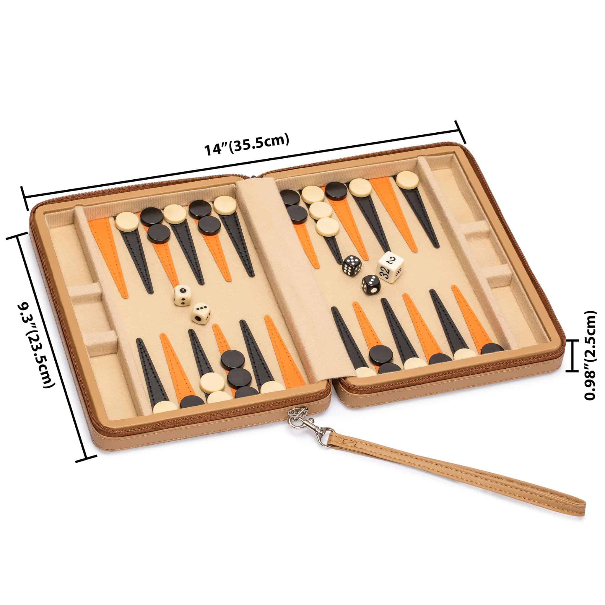 Juego de Mini Backgammon magnético de viaje Yellow Mountain - Imagen 10