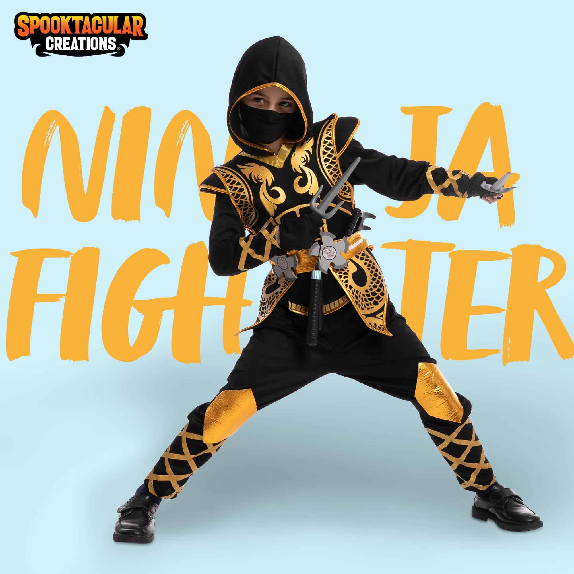Conjunto de Disfraz Deluxe Golden Ninja Spooktacular - Imagen 3