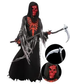 Disfraz de Calavera Roja para Niños, Niños Niñas Niño Niña