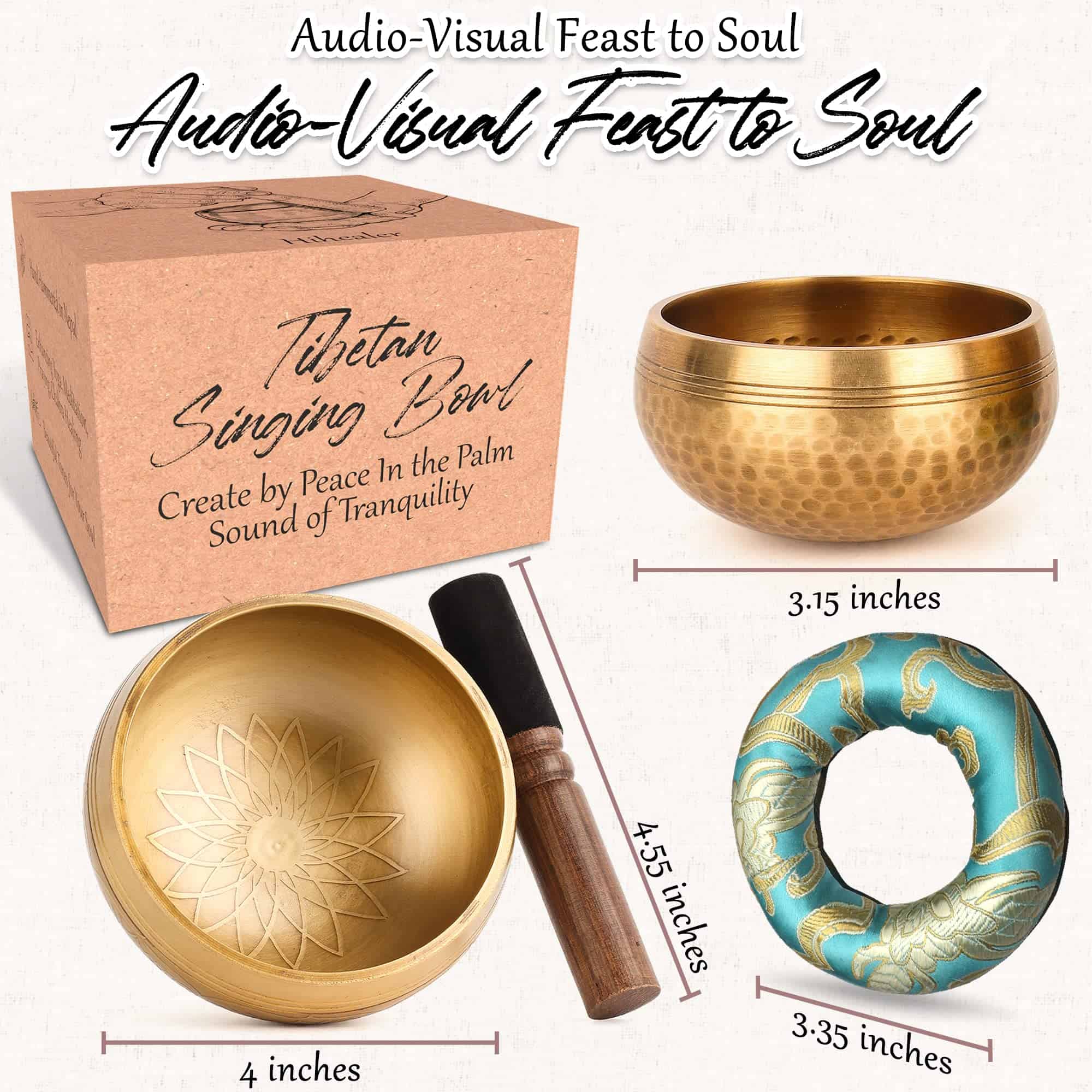 Set de 2 Cuencos Tibetanos Relaehih - 100% Hechos a Mano en - Imagen 3
