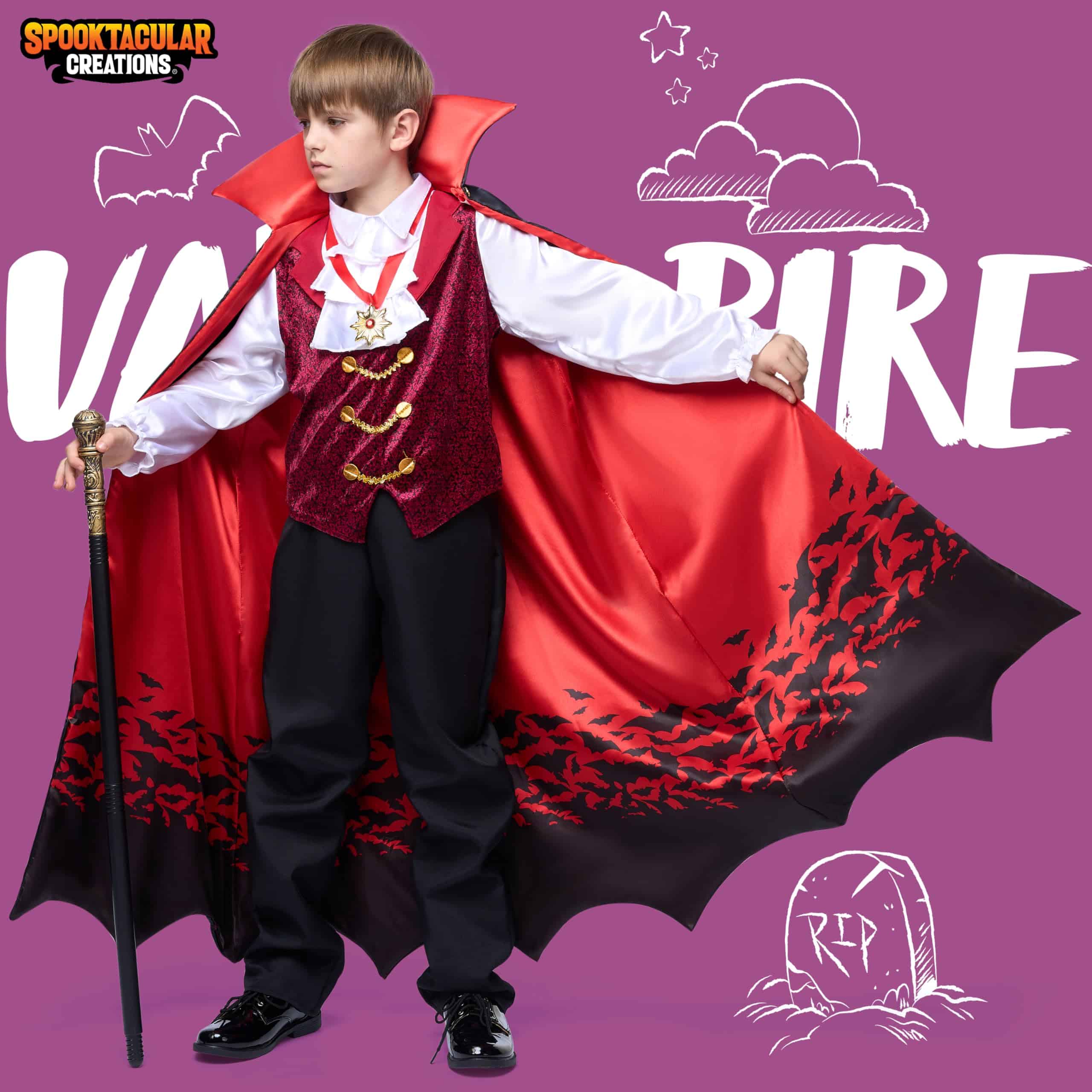 Disfraz de Vampiro Real para Niños de Spooktacular - Imagen 3