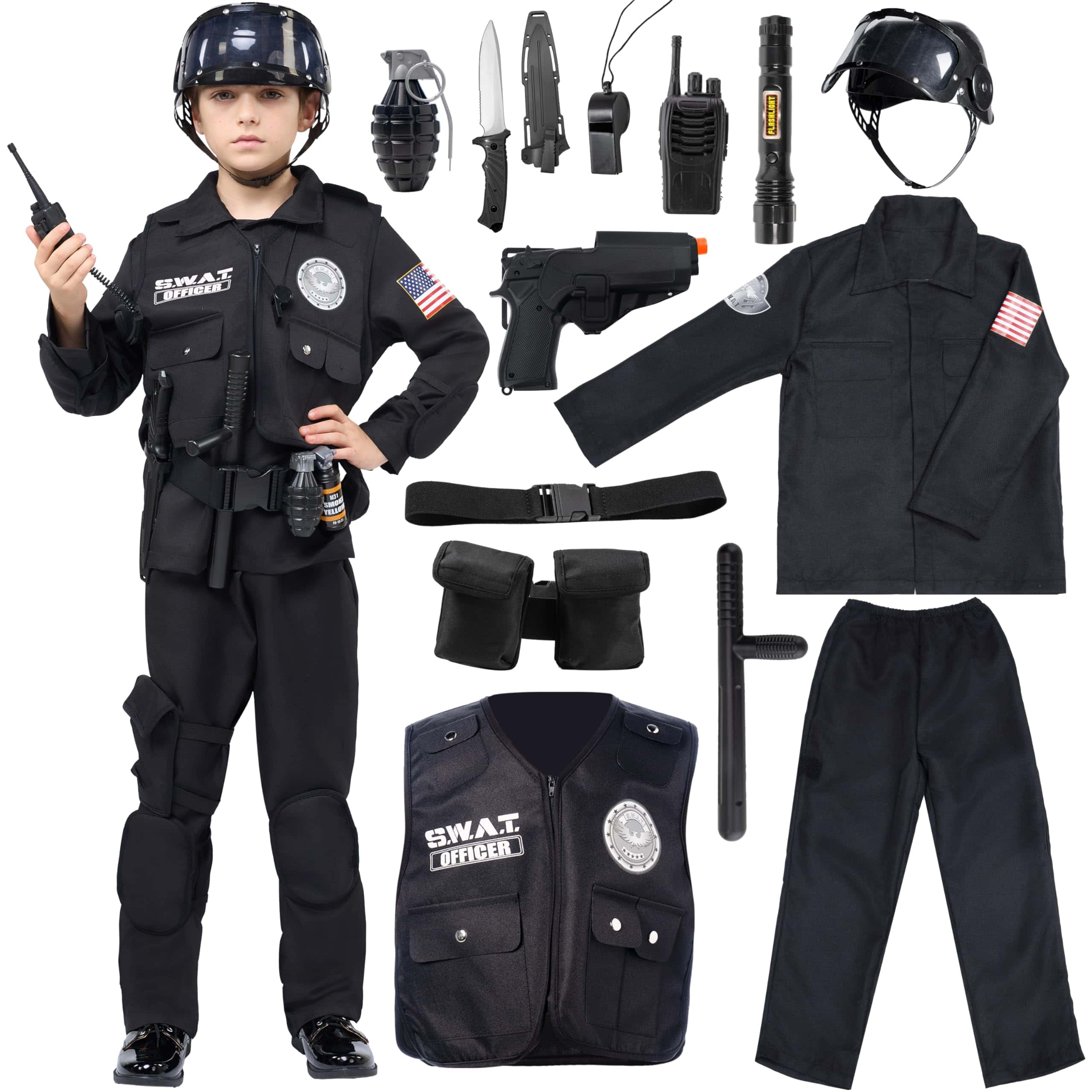 Disfraz de Oficial SWAT para Niños de Spooktacular
