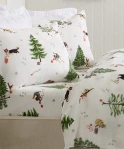 Juego de sábanas de terciopelo extra suave -Invierno Gatos