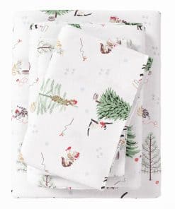 Set de sábanas de franela Great Bay Home Christmas Queen