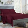 Juego de Sábanas King Size 100% Orgánicas -Borgoña