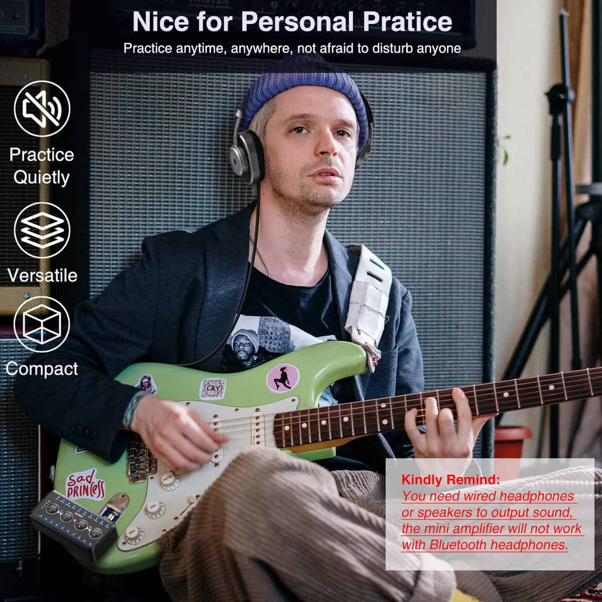 Amplificador de Auriculares para Guitarra LEKATO Micro Bass - Imagen 4