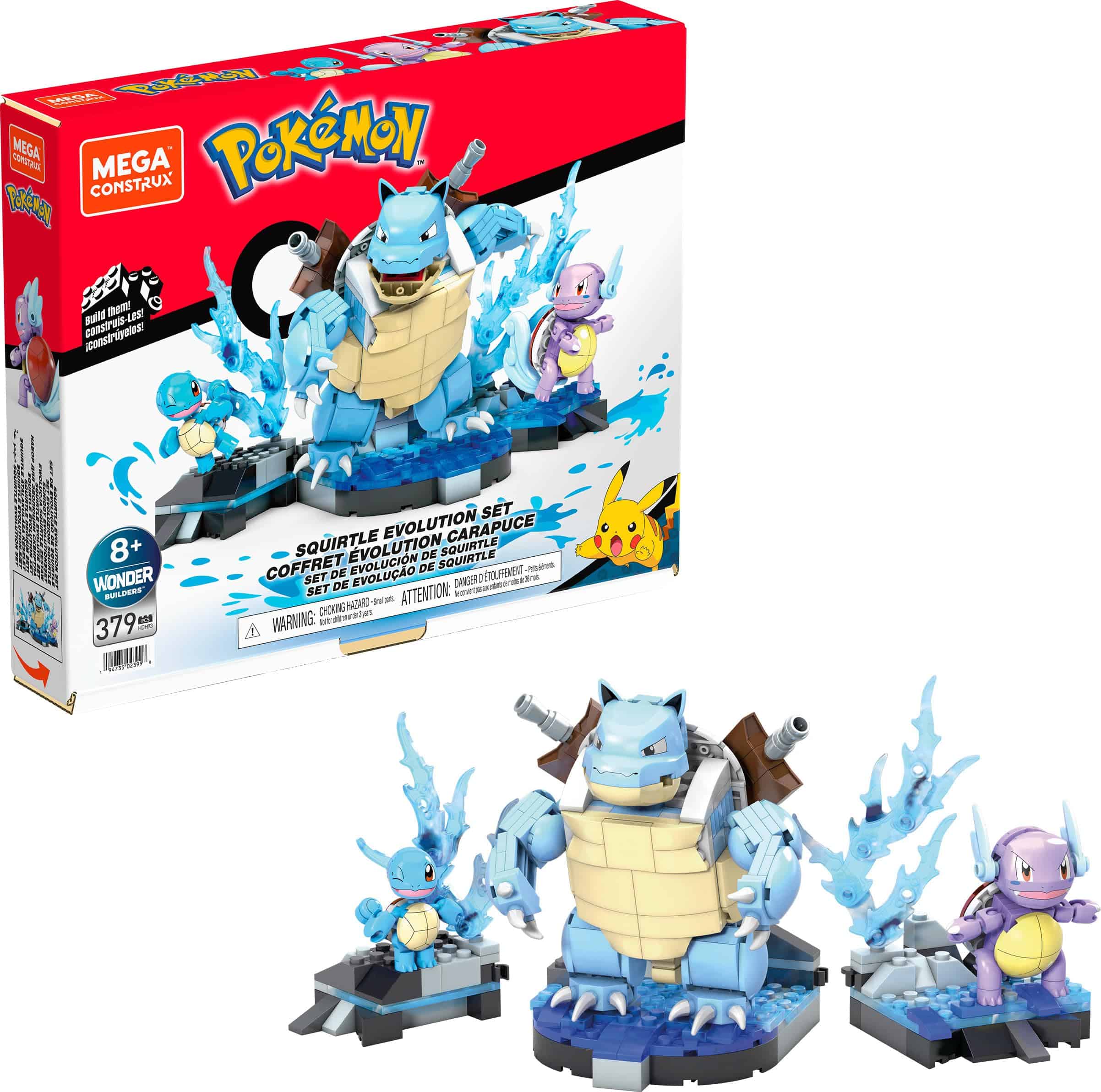 Set de Construcción MEGA Pokémon Squirtle Evolution con 379