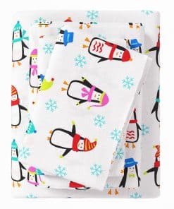 Juego de sábanas de franela Great Bay Home Tamaño -Pingüinos