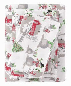 Juego de Sábanas de Franela Navideñas Tamaño Twin - 100%