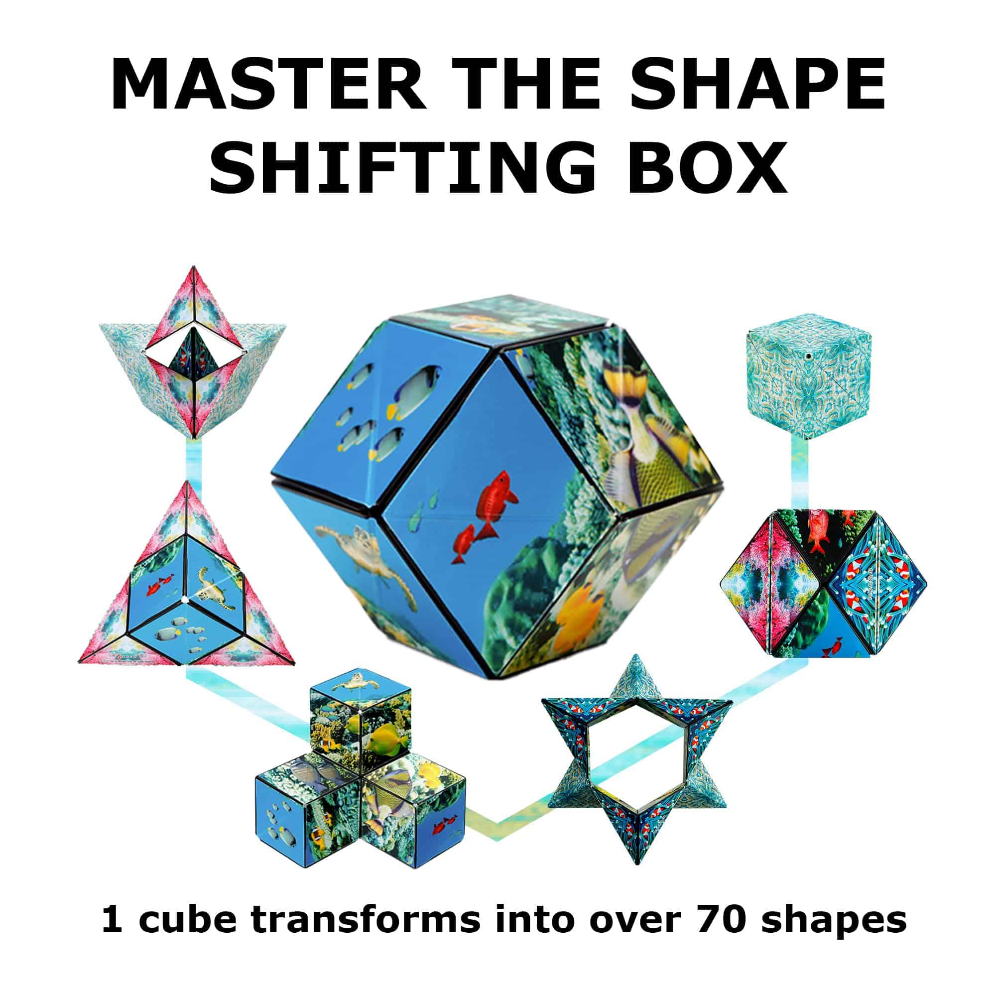 SHASHIBO Shape Shifting Box - Cubo de Fidget -Bajo el Mar - Imagen 5