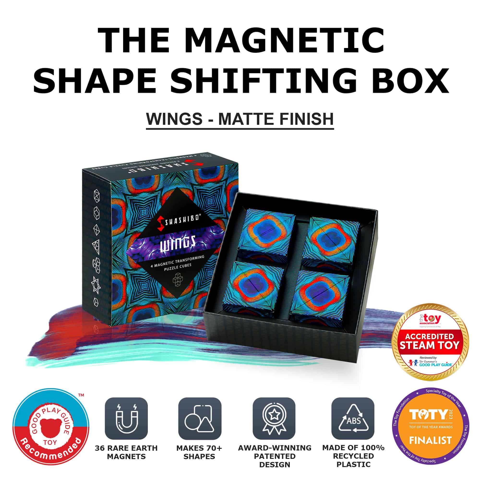 SHASHIBO Shape Shifting Box - Cubo de Fidget -Wings - Imagen 3