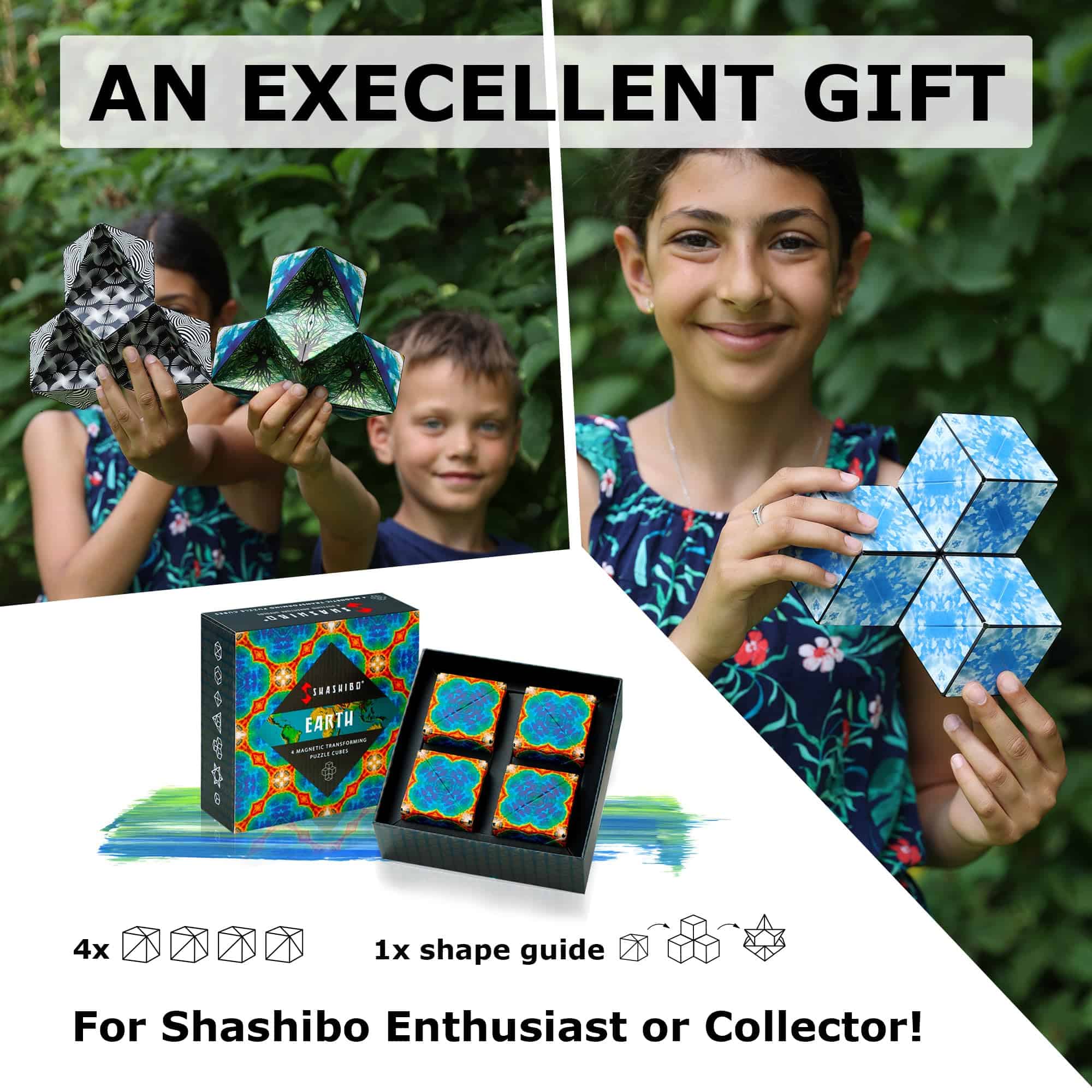 SHASHIBO Shape Shifting Box - Cubo de Fidget -Earth - Imagen 5