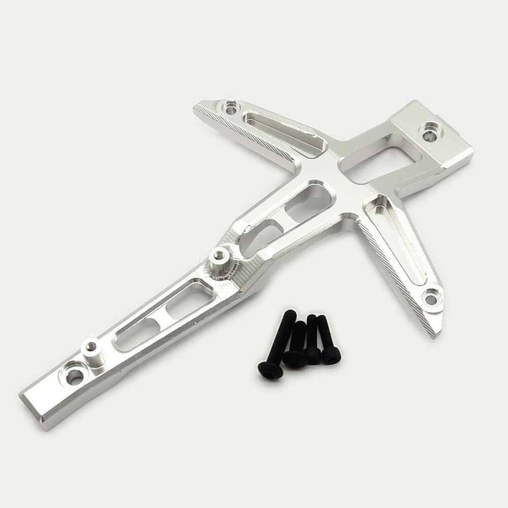 Refuerzo de chasis delantero superior de aluminio plateado