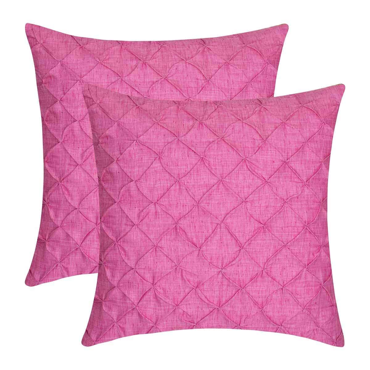 Fundas de Cojín Fuchsia Pink de The White Petals - Lino