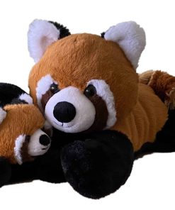 Set de Peluche de Panda Rojo Madre & Bebé | Peluche de