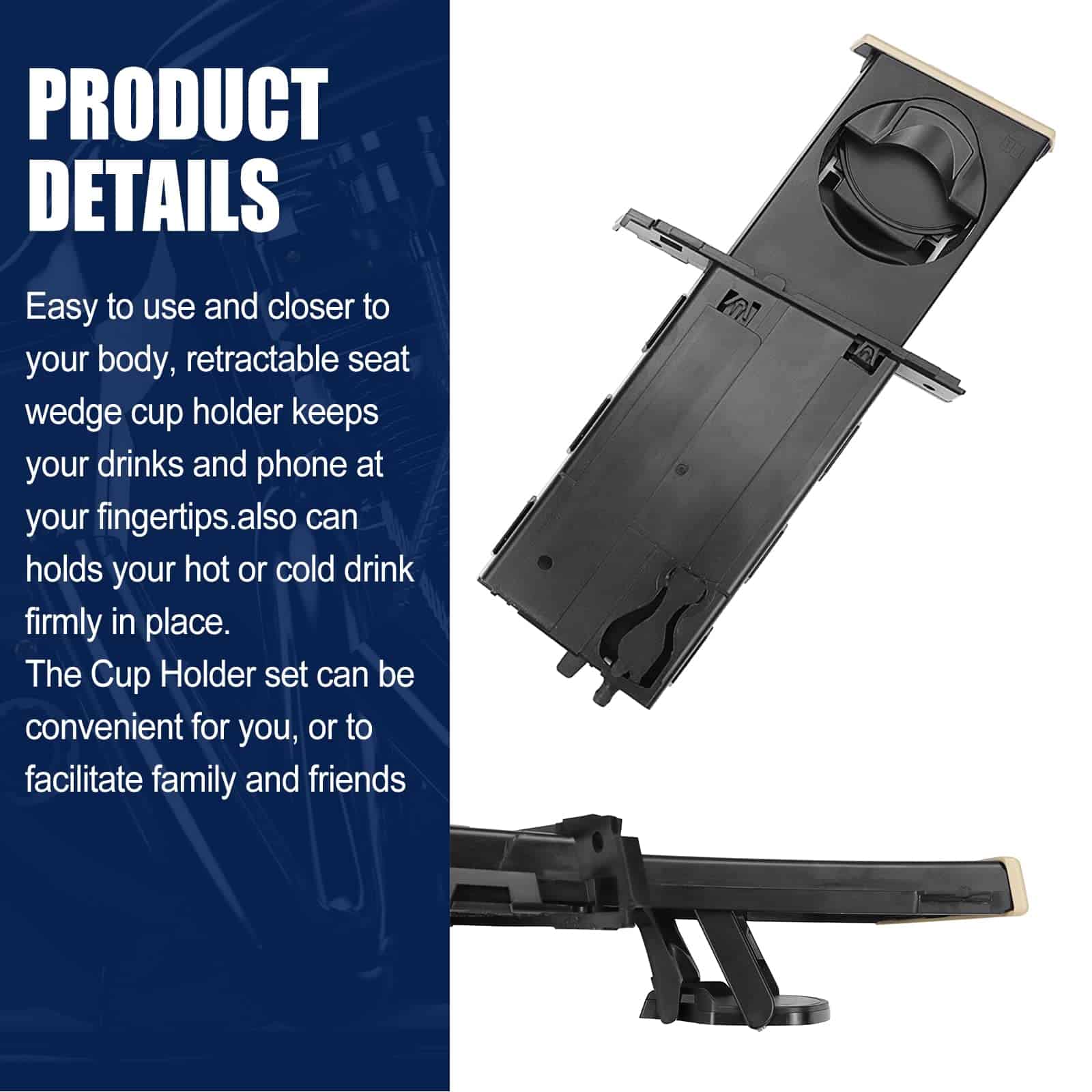 Portavasos FEXON Lado del Conductor y Pasajero Retráctil - Imagen 7