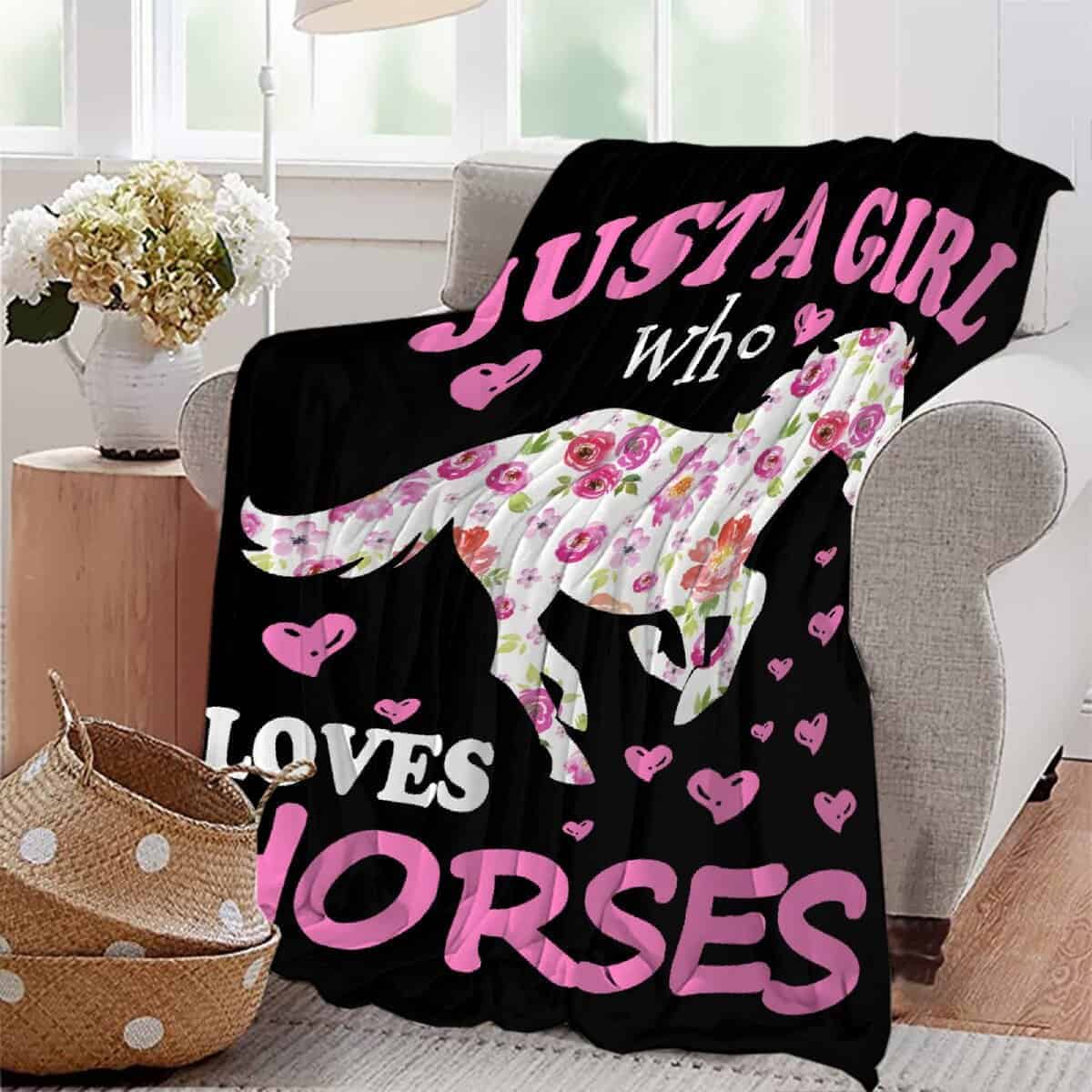 Manta de Caballos Regalo para Niñas Mujeres - Solo una - Imagen 6