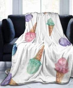 Manta de Microfibra Epushow con Estampado de Cono de Helado