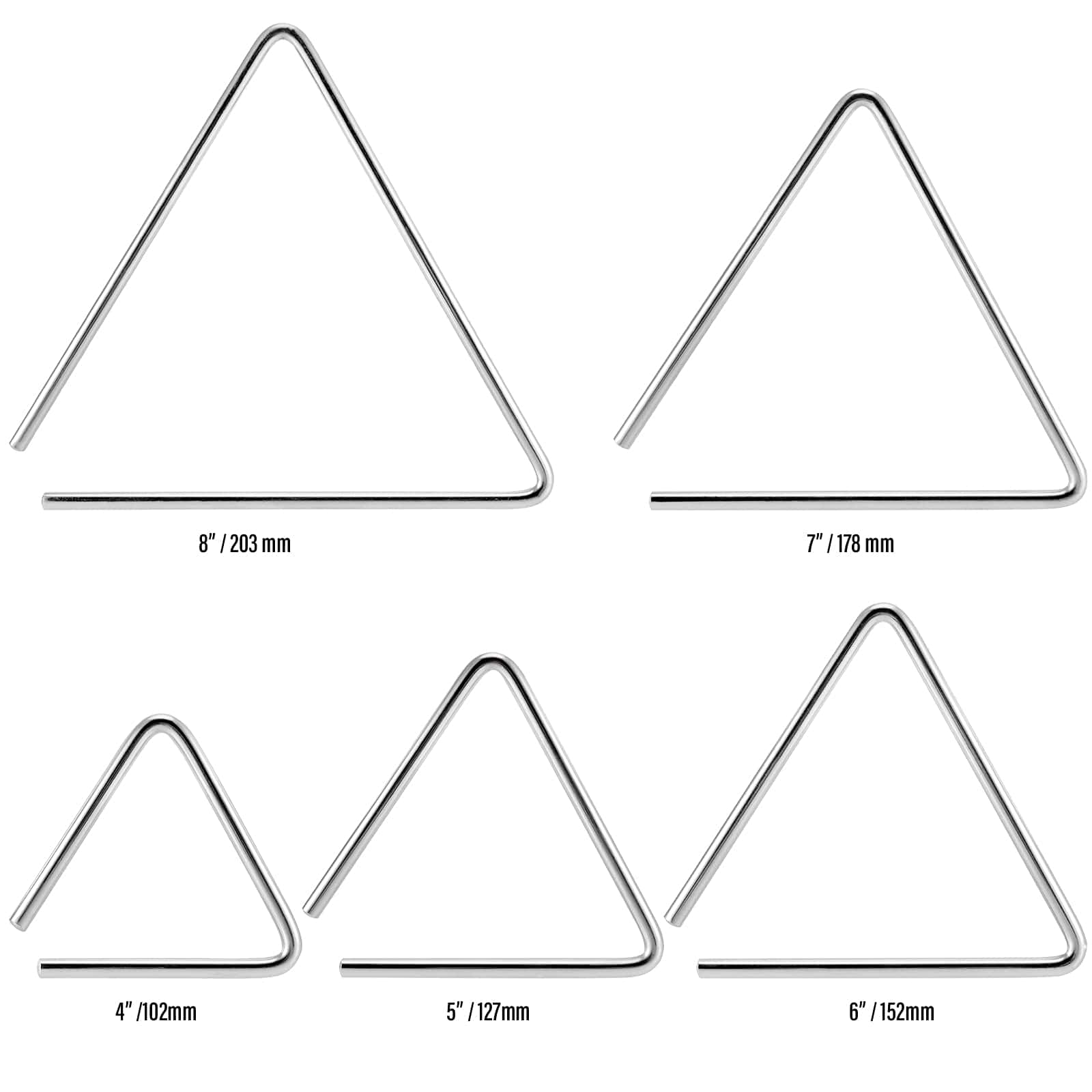 MUKLEI 10 Pack Instrumentos Musicales Triángulos, - Imagen 3