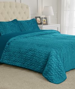 Juego de Edredón de Terciopelo Queen Size Mellanni