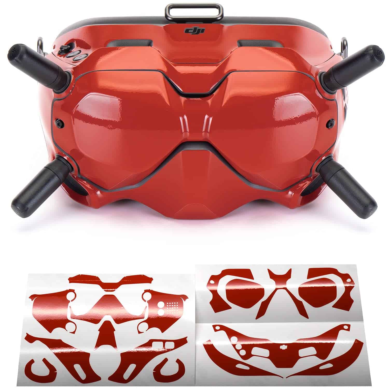 Skin WRAPGRADE Compatible con DJI FPV Goggles V2 (Rojo