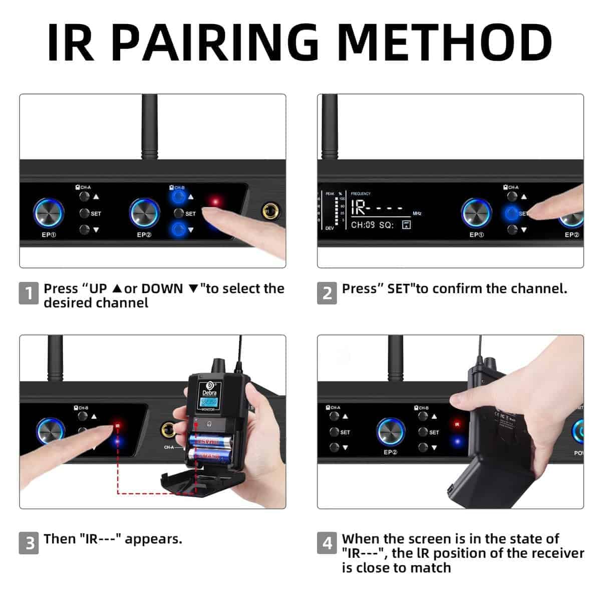 Sistema de Monitor Inalámbrico D Debra Audio PRO ER-202 UHF - Imagen 9