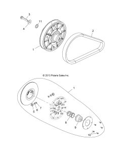 Ensamblaje de Embrague Motriz Polaris Ranger, Parte OEM