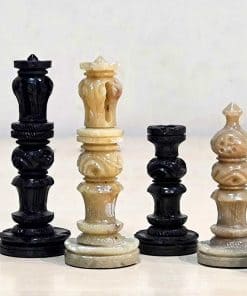 StonKraft - Piezas de ajedrez de piedra natural (Rey de 3")