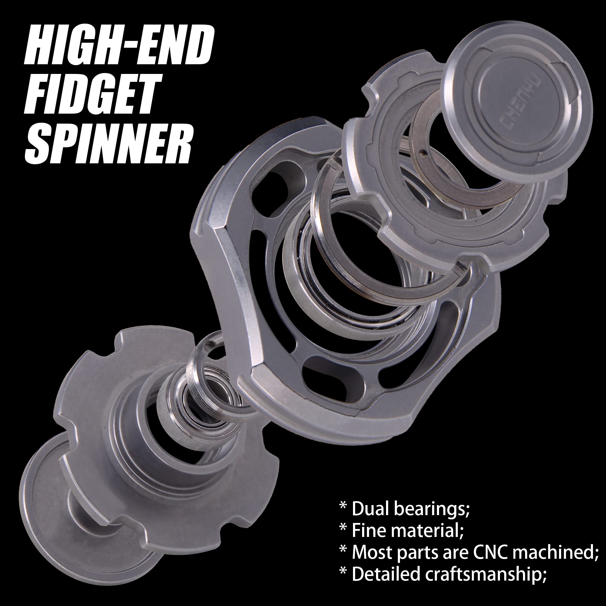 DjuiinoStar High-end Fidget Spinner, Diseño Único de Doble - Imagen 3