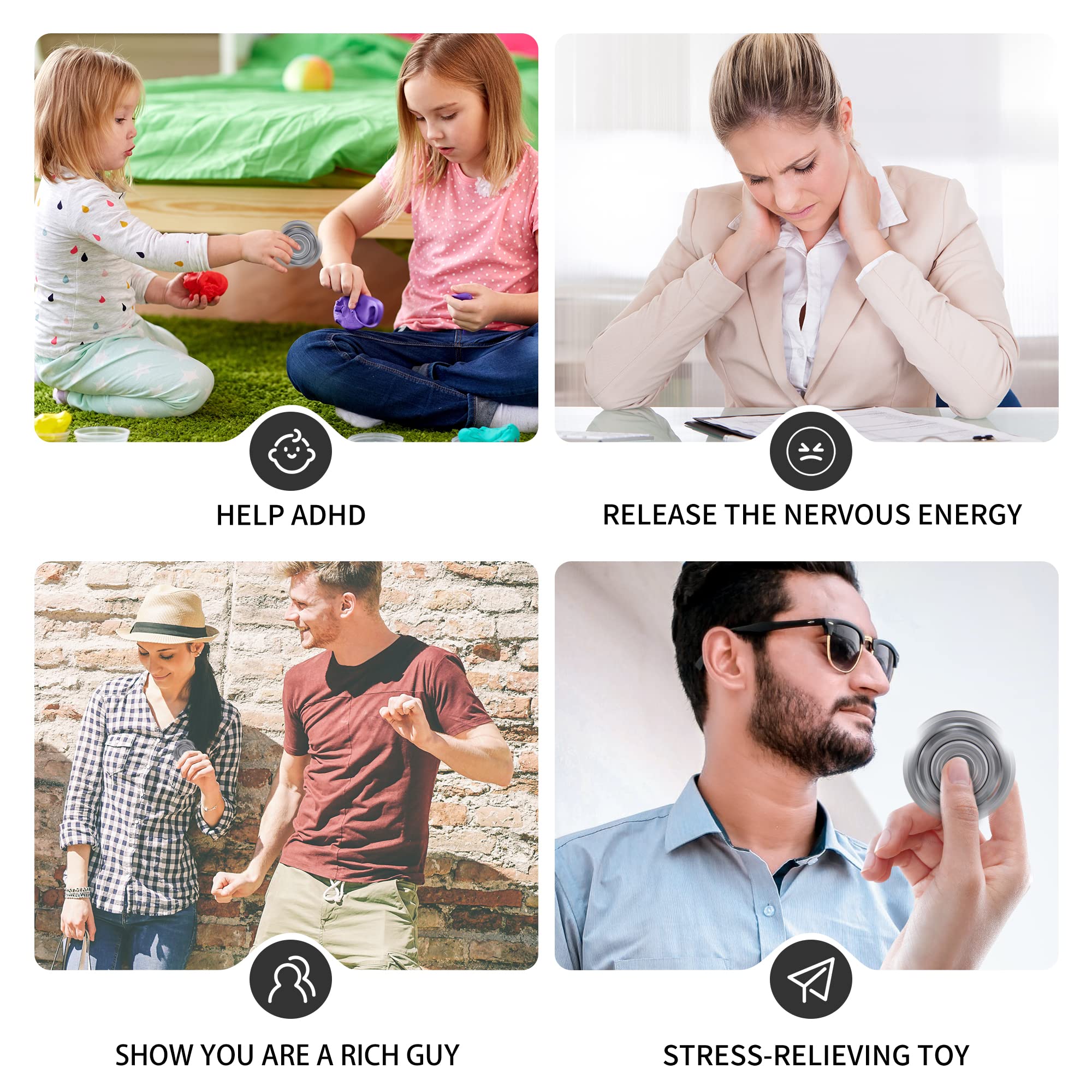 DjuiinoStar High-end Fidget Spinner, Diseño Único de Doble - Imagen 6