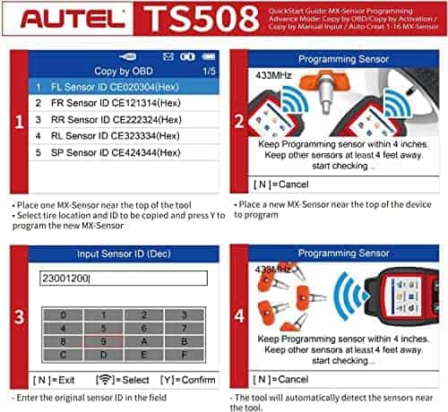 Autel MaxiTPMS TS508 Herramienta de Programación TPMS, - Imagen 6
