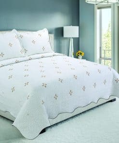 Cubrecama Acolchado de Decoración Marina con Bordado Ultra