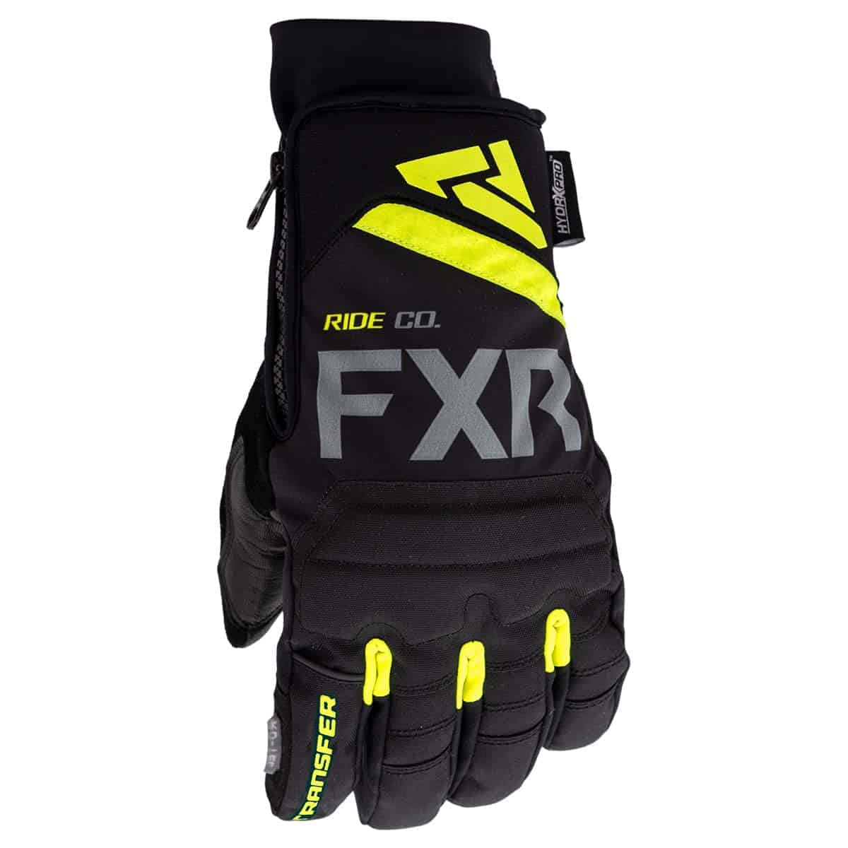 Guante corto FXR Transfer para hombre (Negro/Amarillo de