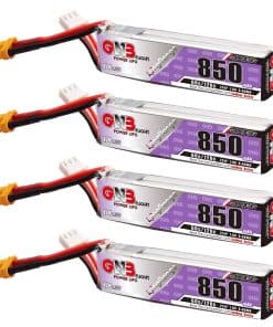 GAONENG 4PCS GNB 2S LiPo 850mAh 7.6V HV 60C 120C Batería
