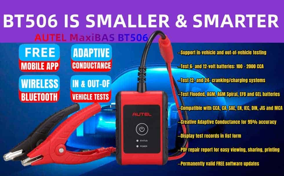 Autel MaxiBAS BT506 Probador de Batería Herramienta de - Imagen 3