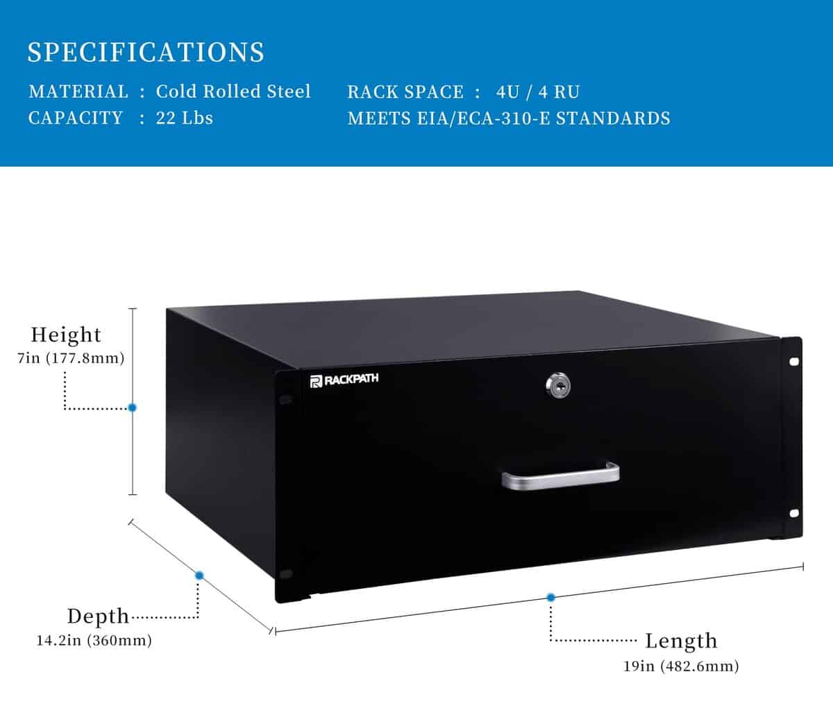 Cajón para Montaje en Rack de 4U para Racks o Gabinetes de - Imagen 3