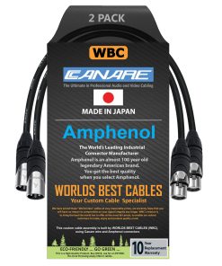 2 Unidades - 6 Pulgadas - Cable de Micrófono Balanceado