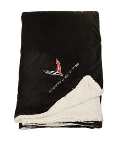 Manta C8 Corvette - Cubrecama de lana de cordero de próxima