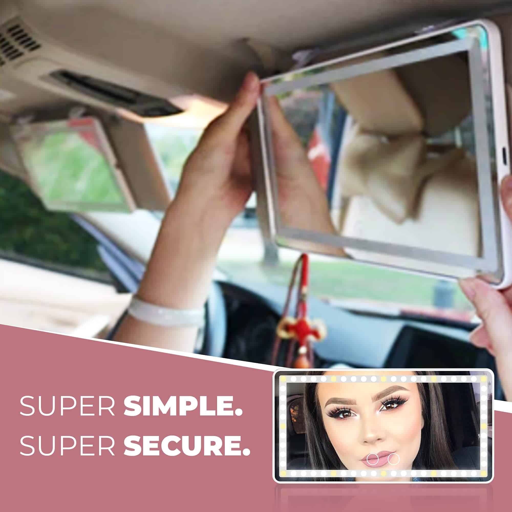 Espejo de vanidad para visera de coche VisorVanity - Espejo - Imagen 4