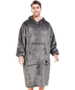 THREE POODLE Manta con Capucha, Sudadera de Lana de Sherpa