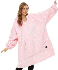 THREE POODLE Manta con Capucha, Manta de Gran Tamaño que