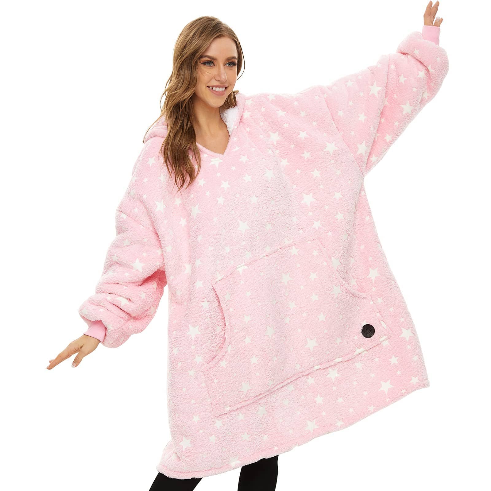 THREE POODLE Manta con Capucha, Manta de Gran Tamaño que