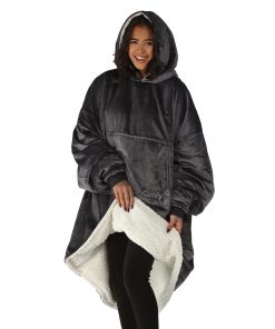 THE COMFY Original | Manta ponible de sherpa forrada de