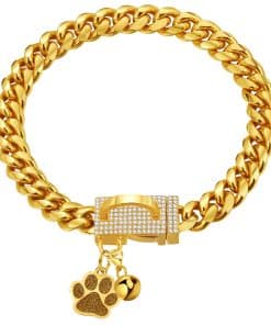 Collar para Perro LuxLife en Oro con Diamantes de Imitación