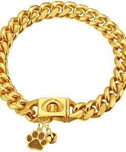 Collar para Perro Cuban Link Gold 16mm con Hebilla de
