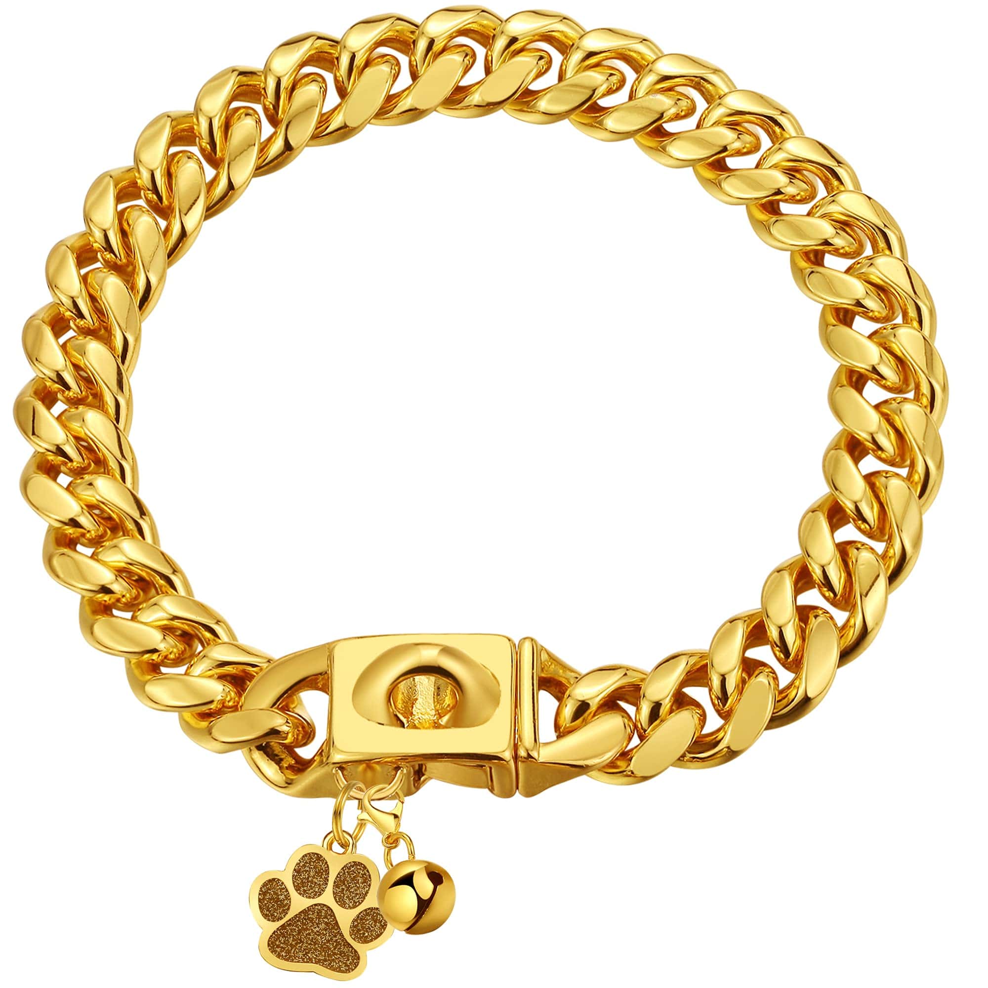 Collar de perro Cuban Link Gold de LuxLife Collar de perro