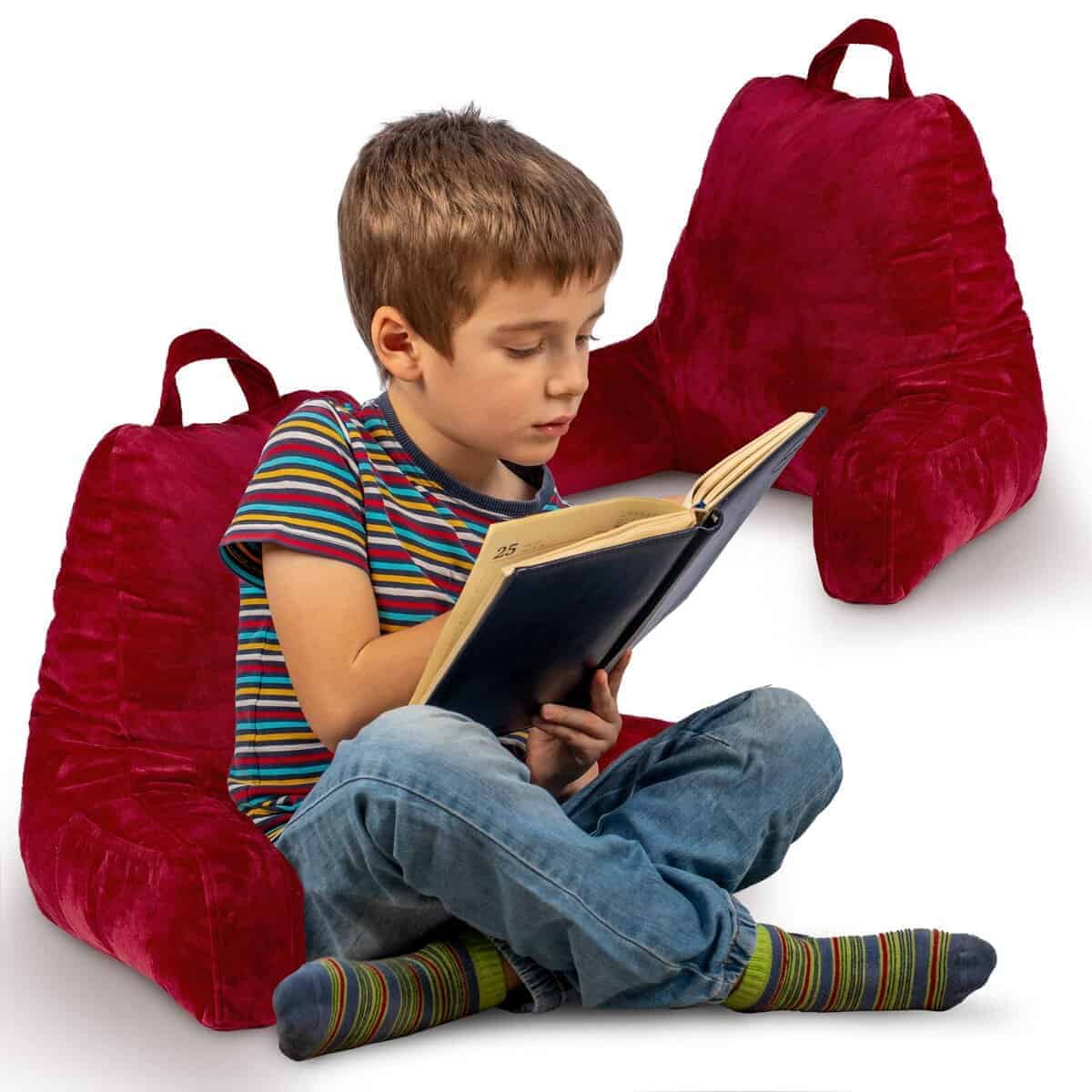 Almohada de Lectura Cheer Collection con -Granate