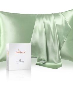 Funda de Almohada de Seda Pura 100% de Morera para Pelo y