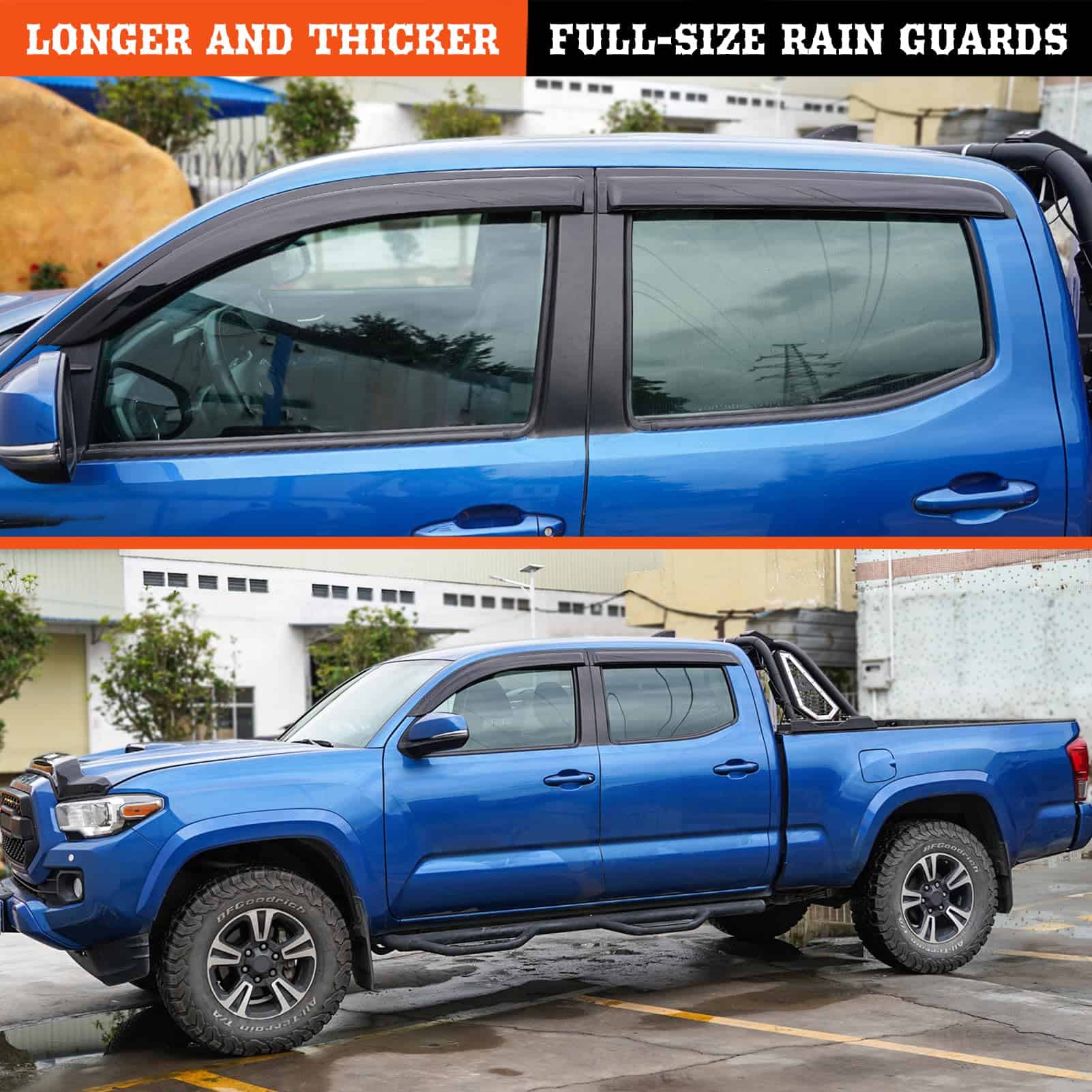 APILT Deflectores de Ventana para Toyota Tacoma Double Cab - Imagen 3